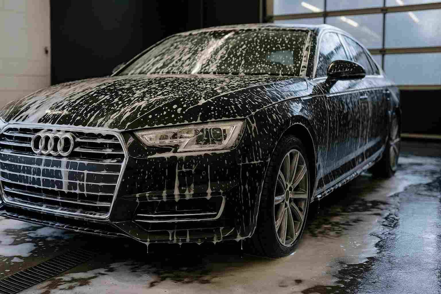 Auto professioneel reinigen Motorruimte audi